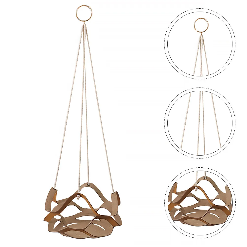 

Hanging Planter Holder PU Flowerpot Basket Strong Multi Tier Design for Potted Plants Indoor Outdoor Home Decor Modern