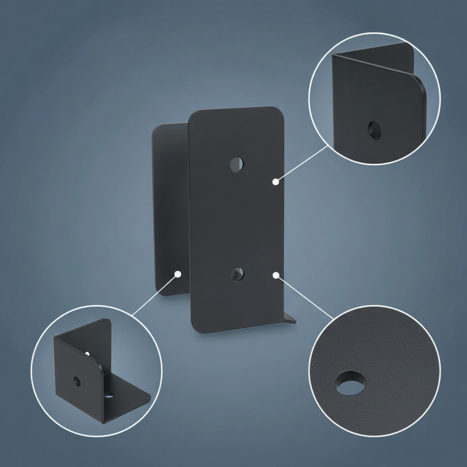 Wall-Mounted Hose Holder Matte Black Wall-Mounted Hose Hanger Cable Organizer Rust-Resistant Storage Bracket
