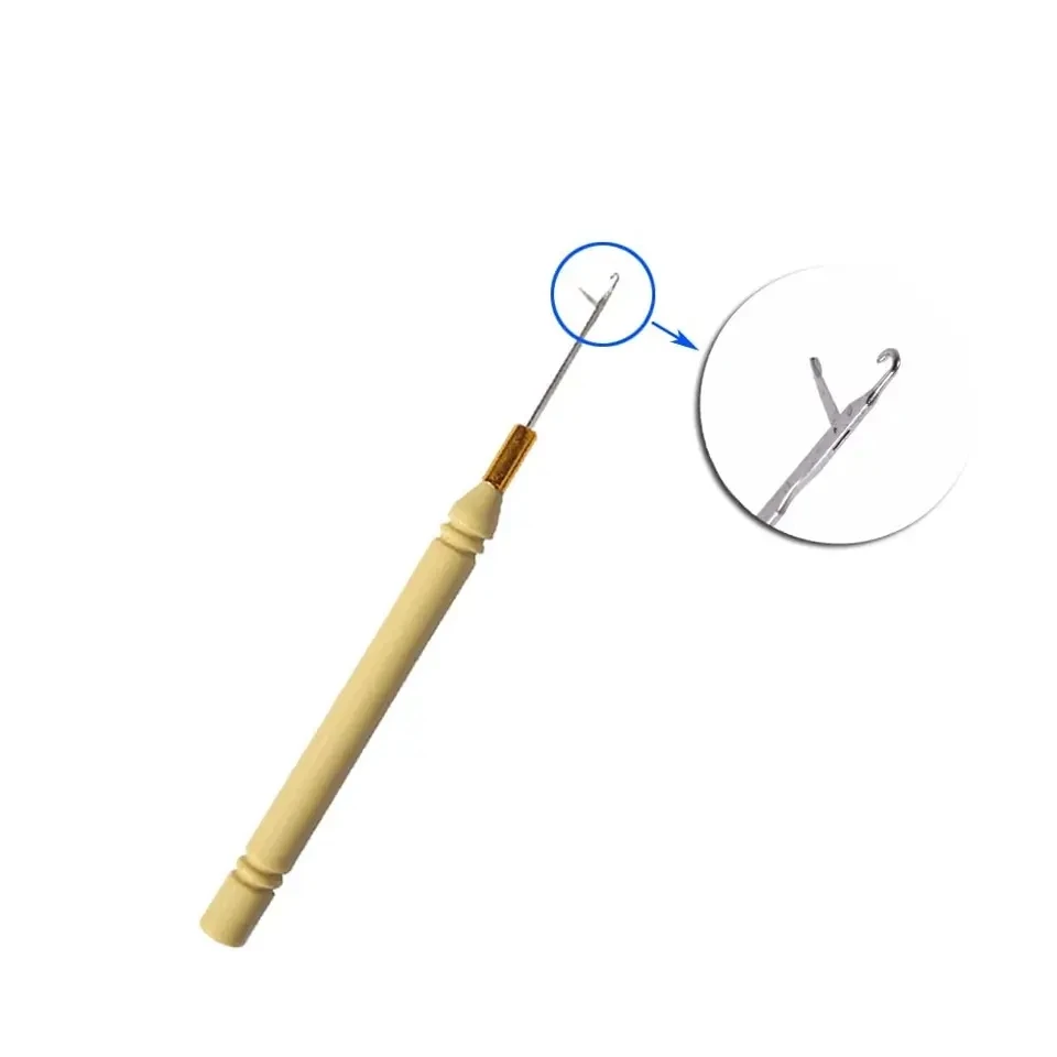 1pcs Micro Rings Loop Tool Threader Pulling Needle Used With Hair Plier and Beads for Human Hair Feather Extension Tools