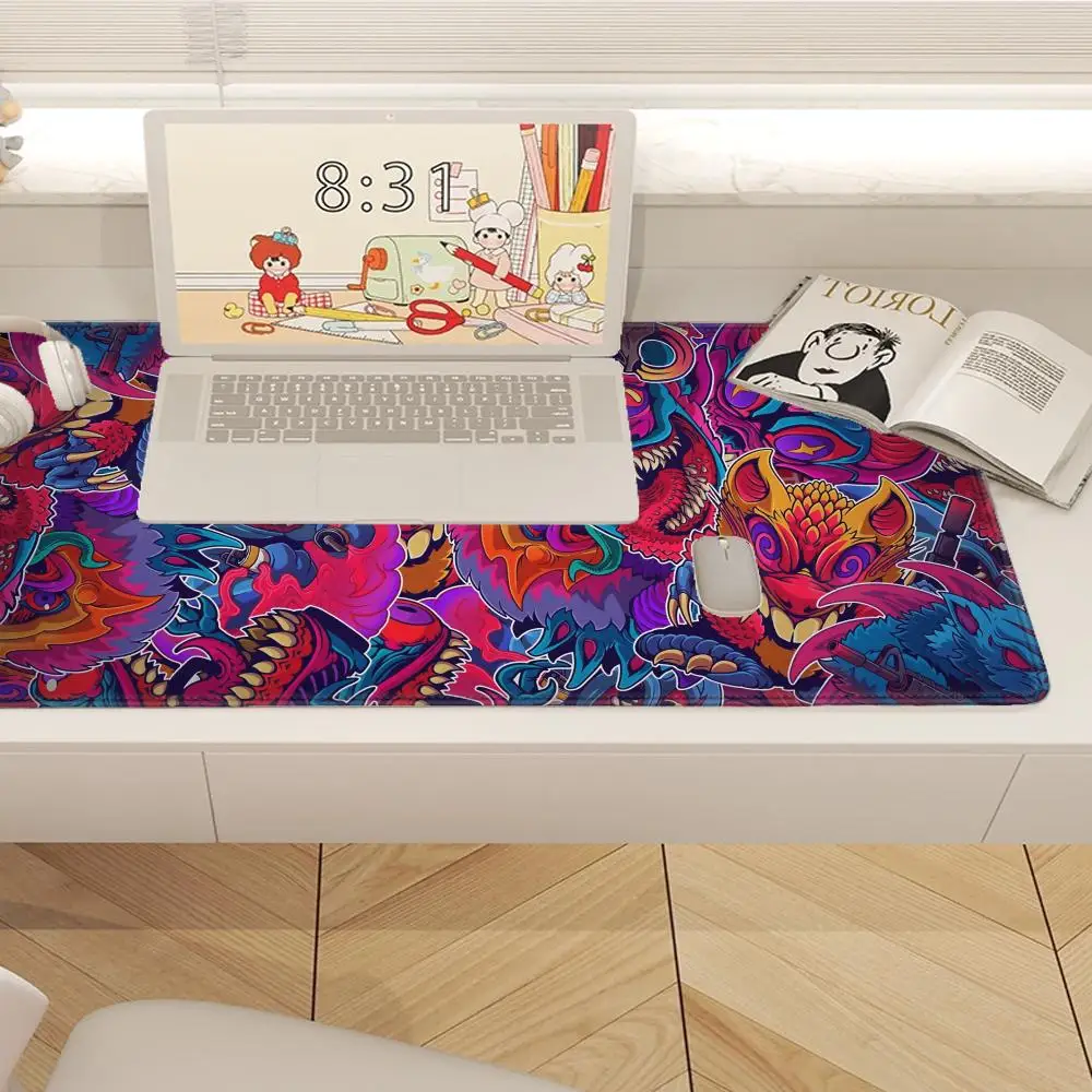 HYBXAXC Psychedelic Demon Mouse Pad Durable Rubber Mouse Pad with Anti-Slip Base, Ideal for Daily Office Work and Gaming