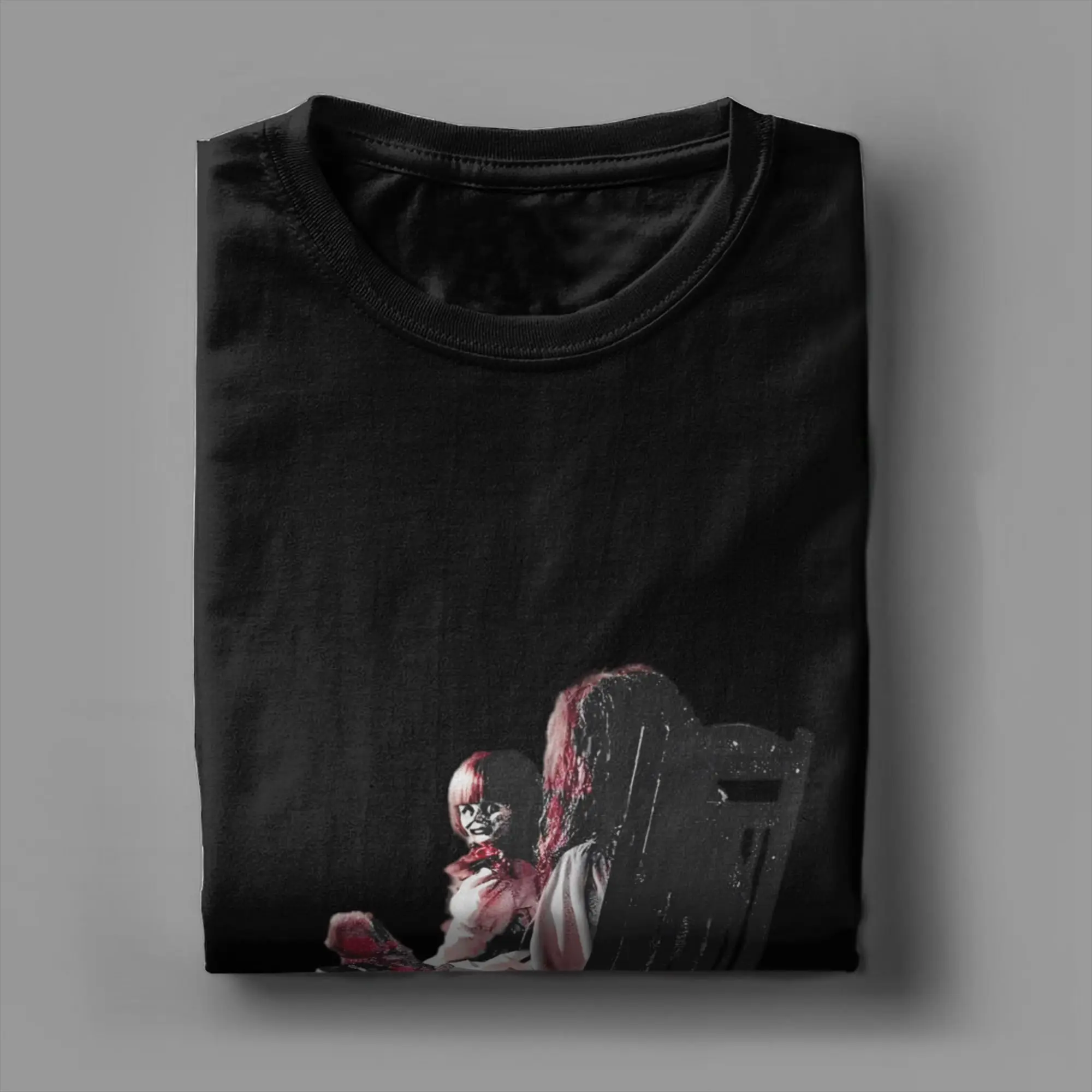 The Conjurings فيلم تي شيرت الشاطئ القطن تي شيرت للرجال تتجه عادية التي شيرت قصيرة الأكمام Y2K ريترو تي شيرت