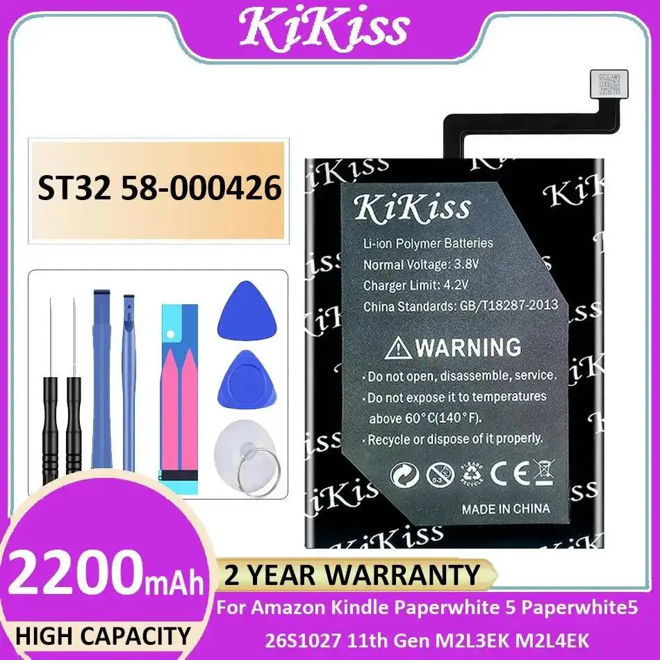 

Tablet Battery ST32 58-000426 2200Mah For Amazon Kindle Paperwhite 5 Paperwhite5 26S1027 11Th Gen M2L3EK M2L4EK