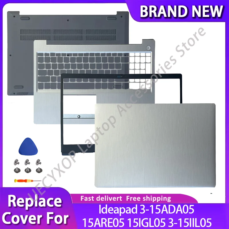 

Laptop LCD Back Cover Front Bezel Palmrest Bottom Case for Ideapad 3-15ADA05 15ARE05 15IML05 15IIL05 15IGL05 15ITL05