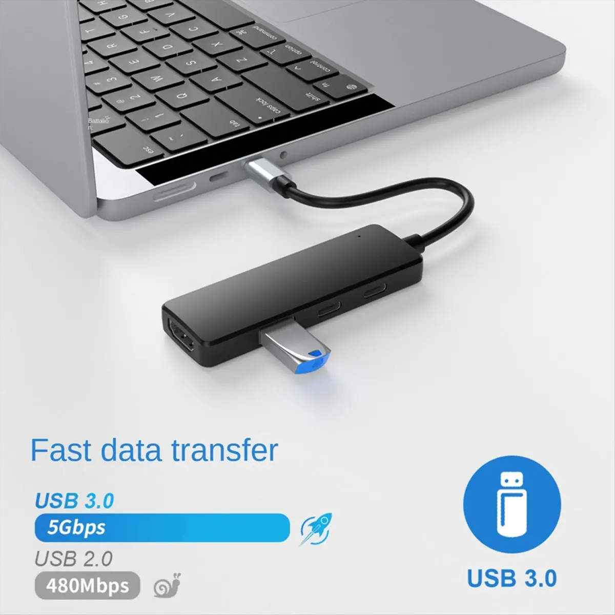 NEW 4-In-1 Type C HUB Dock USB C Hub to 4K HDMI-Compatible USB 3.0 Adapter Type C PD Charging Dock USB C Splitter