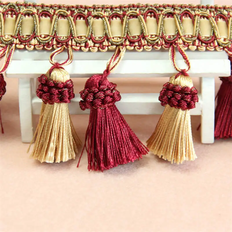 1 Meter Curtain Edging Sewing Trims Tassel Fringe Upholstery DIY Cushion Decor