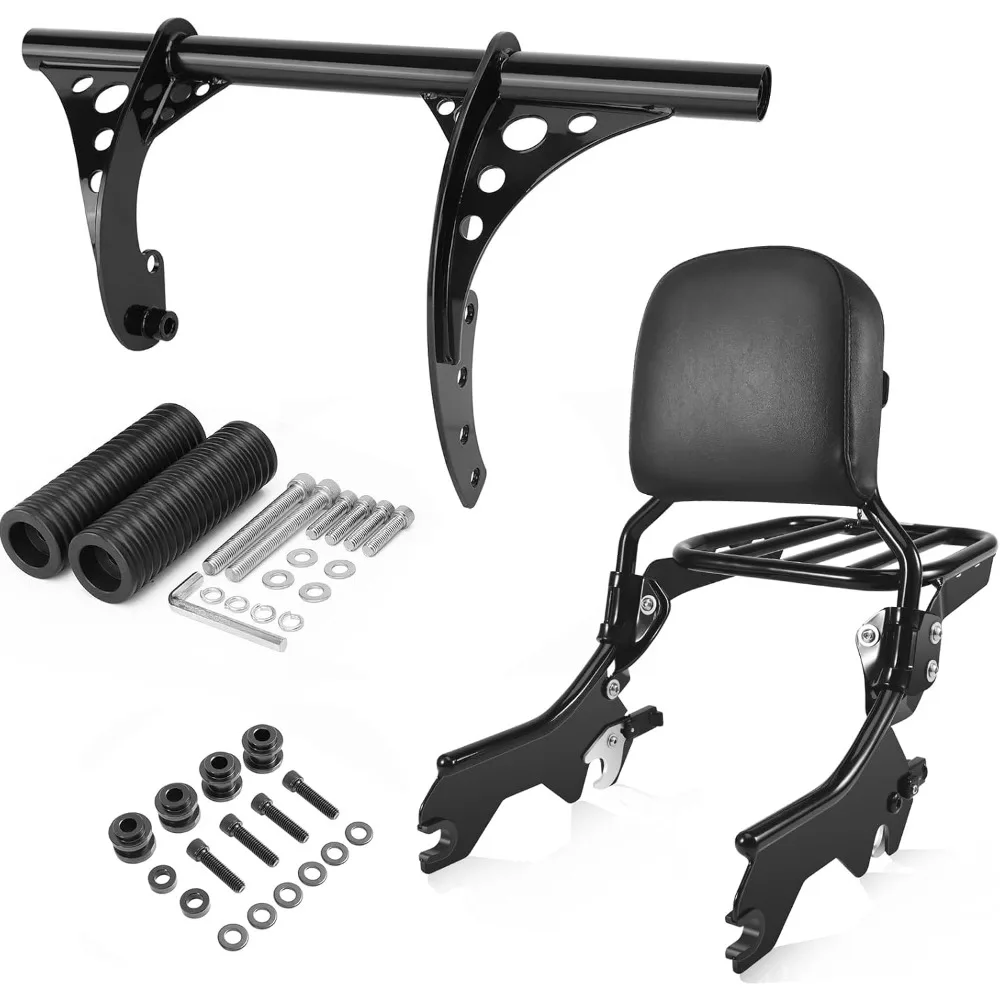 

2018-2024 Street Bob Holdfast Sissy Bar Вертикальный багажник с передней защитой двигателя для Harley Davidson Softail FXBB FXB