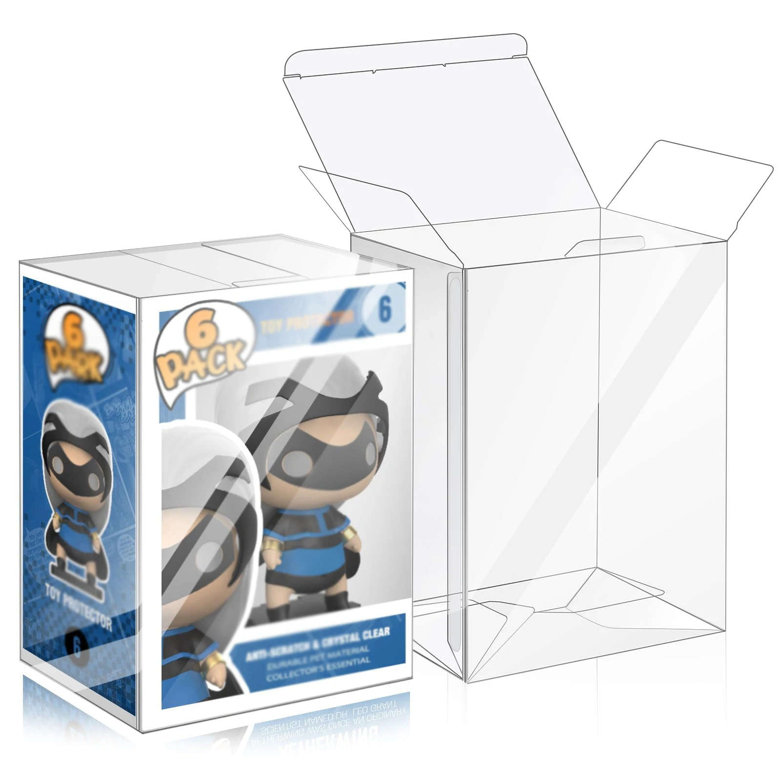 Estuches Protectores Transparentes para Funko, Estuches Protectores para Figuras Pop de 4 Pulgadas, Estuches de Exhibición Transparentes para Coleccionables con Cierre de Seguridad