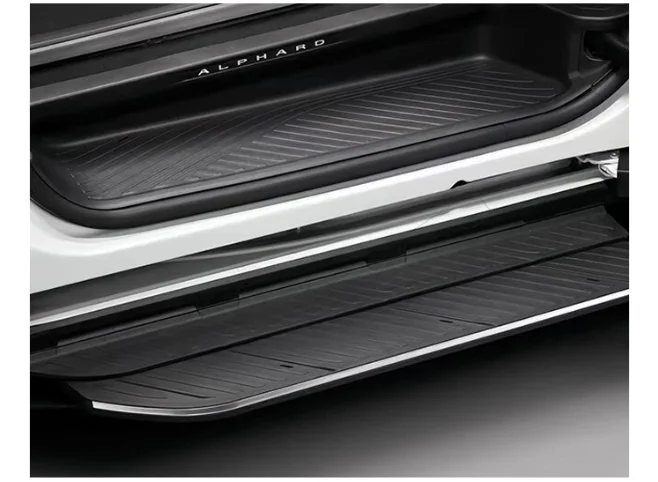 خطوة قدم أوتوماتيكية جديدة قابلة للسحب مع ضوء LED اتبع خطوة عتبة الباب لسيارة Toyota Alphard Vellfire 40 Threshold Bo #3