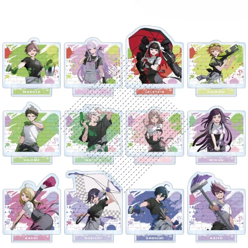 

Игра V3 Ouma Kokichi Shuichi Saihara Nanami Chiaki Akamatsu Kaede Hajime Hinata Acrylic Stand Doll Anime Figure Косплей Игрушка в подарок