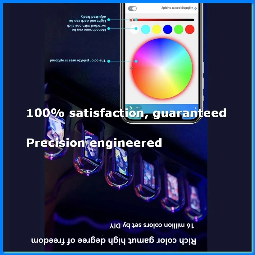LED Nixie Tube Clock IPS Color Screen Digital Clock DIY Analog Digital Tube WiFi Time Desktop Desktop Digital Clock-A21R