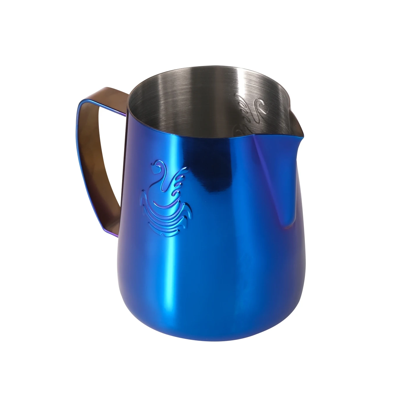 &A11I 400Ml Stainless Steel Milk Frothing Cup Coffee Pitcher Cream Maker Craft Espresso Latte Art Jug for Home,B