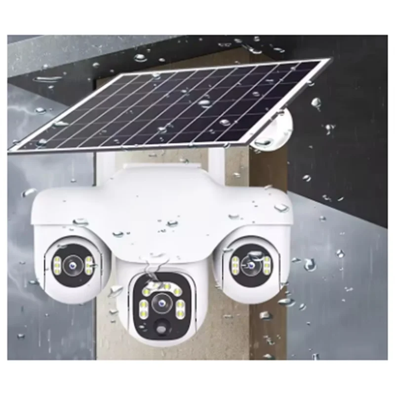 APPLIA-Wifi IP Camera Wireless Outdoor Three Screens Three Lens PTZ 2-Way Audio Human Auto Tracking Surveillance