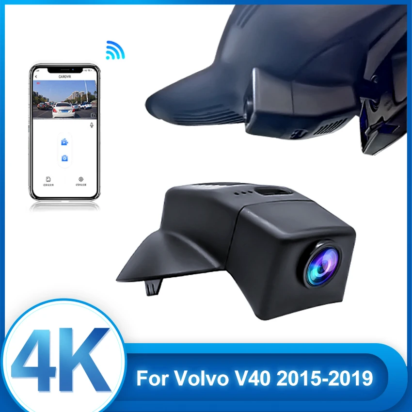 4K 2160P Plug and play Car DVR Video Recorder Dash Cam Camera For Volvo V40 2015 2016 2017 2018 2019 Control By Moblie APP