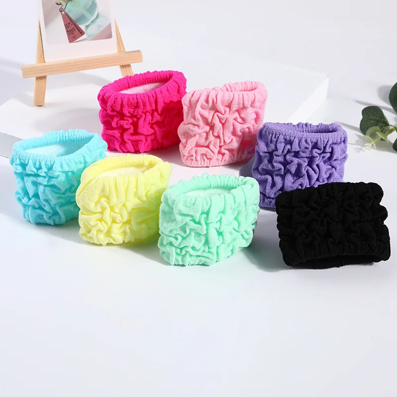 

7Pcs 6.3cm Wide Edge Pig Colon Hair Tie Candy-colored Thick Towel Ring with High Stretch Seamless Hair Tie Fat Sausage Scrunchie