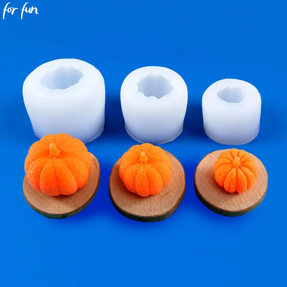 

For Fun 3D Pumpkin Candle Silicone Molds DIY Aromatherapy Candles Mold Chocolate Cake Baking Mold Resin Gypsum Handmade Mould