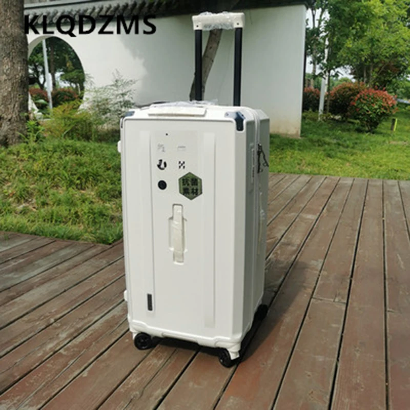 KLQDZMS Suitcase New ABS + PC Boarding Box Large Capacity Trolley Case Cart Type Travel Bag Women with Wheels Rolling Luggage