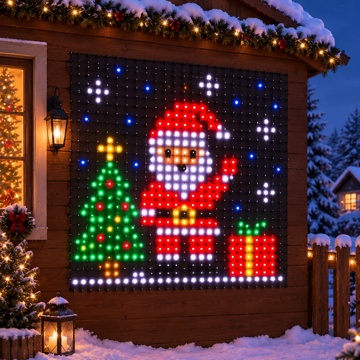フェアリークリスマスカーテンライトセット。bluetoothアプリ対応、スマートピクセルled、多色発光。寝室、壁、結婚式、パーティーの装飾に最適。