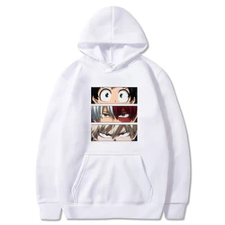 Hoodies My Hero Academia para mulheres, mangas compridas, moletons casuais de grandes dimensões, desenhos animados japoneses, moletom solto