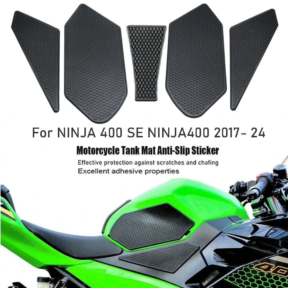 

NEW For NINJA 400 SE NINJA400 NEW Motorcycle Non-slip Side Fuel Tank Stickers Waterproof Pad Rubber Sticker NINJA 500 2024
