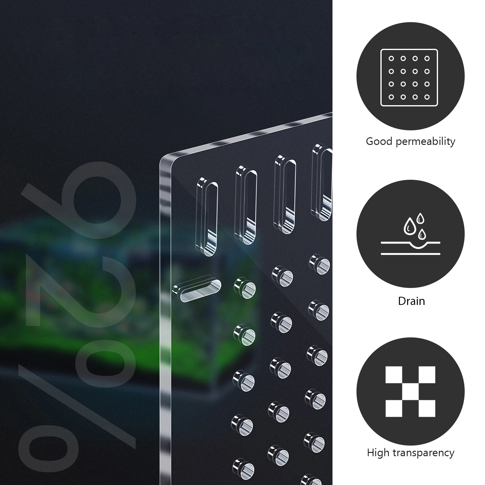 

Acrylic Fish Tank Divider Plate Aquarium Isolation Board for Breeding Fry Separator Flat Smooth Easy