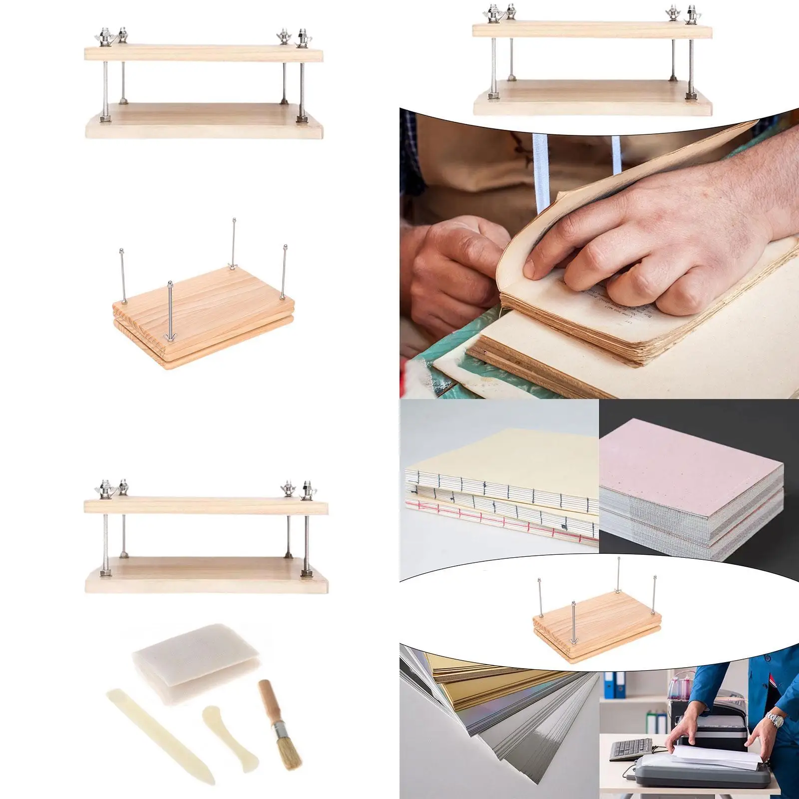 Деревянный книжный пресс, инструмент для переплета книг для поздравительных открыток, фотоальбомов, бирки