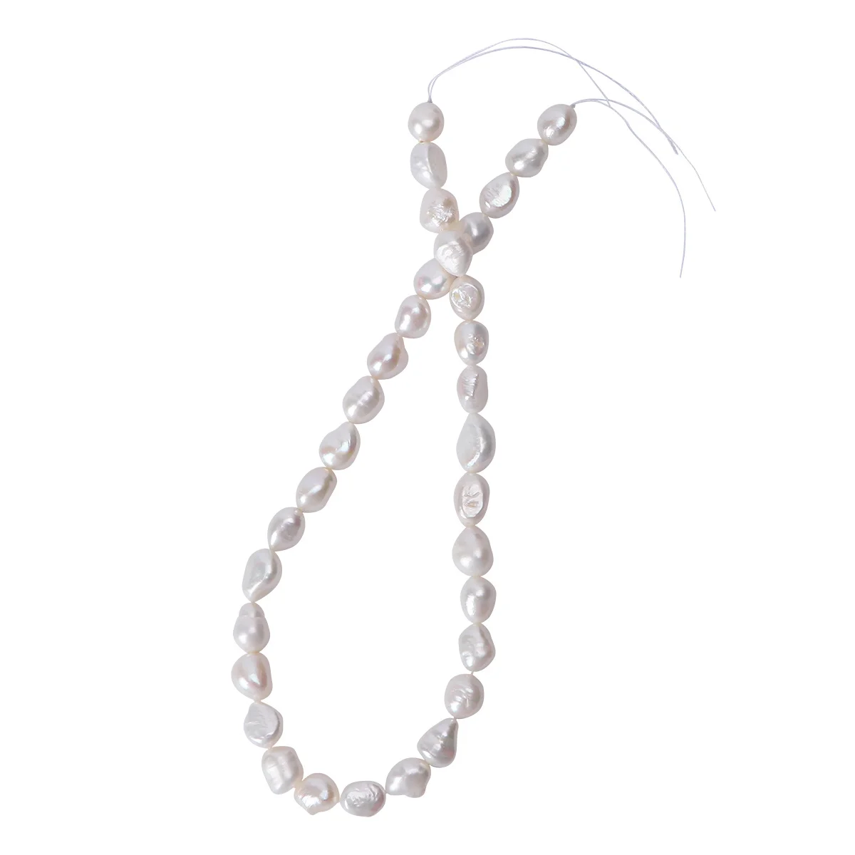 

1Pcs Pearl Necklace DIY Natural Baroque Pearl 9-10mm Semi-Finished Jewelry Necklace Making Beads Delicate Chic
