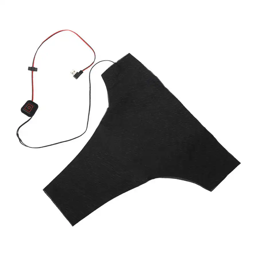 Kit de ropa de calefacción de fibra de aleación, almohadillas traseras USB eléctricas, impermeables, calefacción de invierno