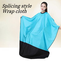 Summer Thin Barber Hairdressing Apron Splicing Style Hair Cutting Wrap Cloth Hair Salon Shawl Hairstylist Cloaks Styling Capes