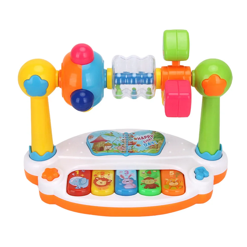 1Pcs Musical Instrument Plastic Colorful Multi-Functional Early Educational Glowing Kids Piano Learning Aid Electric Instruments