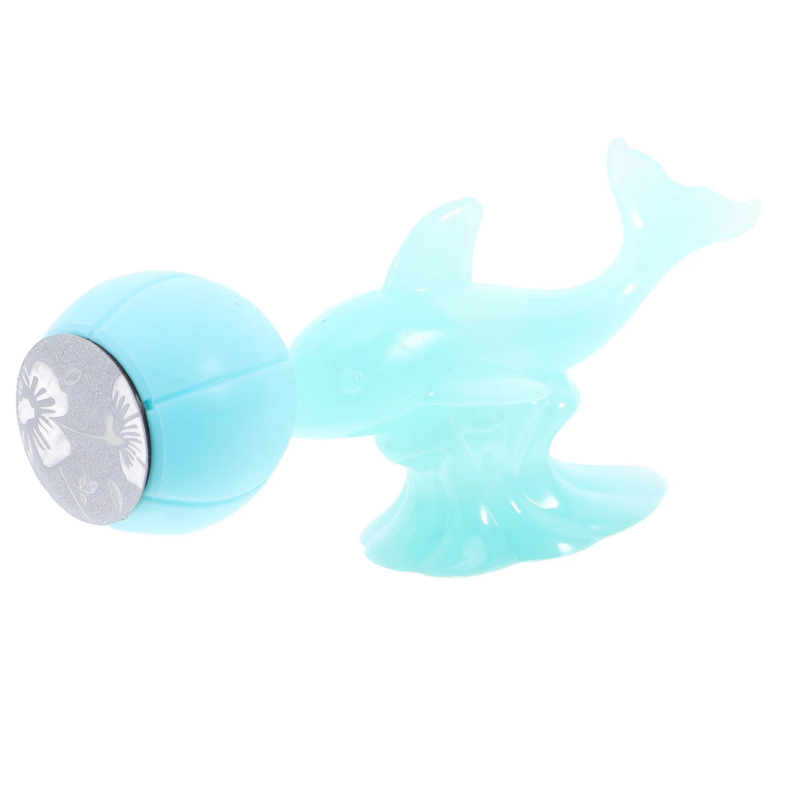 

1Set Adorable Dolphin Modeling Silicone Door Stopper No Drilling Needed Sturdy Anti-Collision Door Bottom Stop for Bedroom