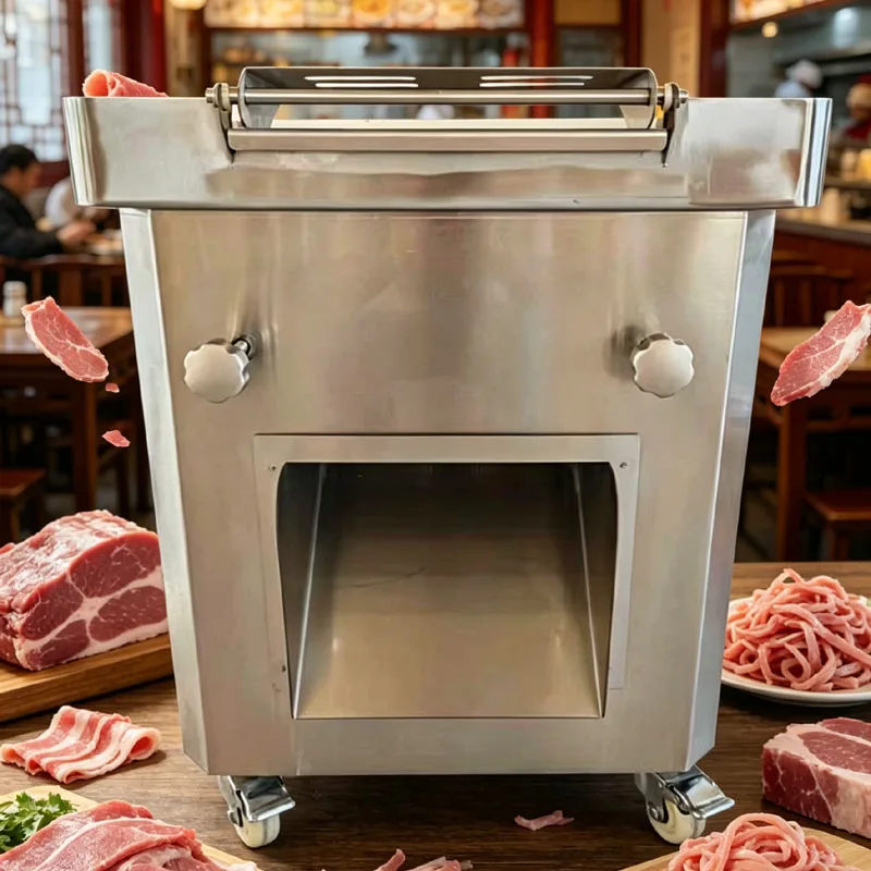 Vertical Fresh Meat Slicing Machine Cut Pork Beef Fish Chicken Breast For Commercial Restaurant Canteen Meat Slicer