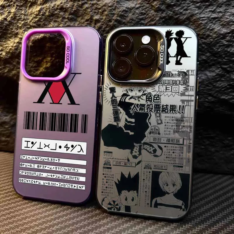 

HUNTER×HUNTER Anime Fashion Cover For Apple iPhone 16E 16 15 14 13 12 mini 11 8 7 Pro Max Plus Colorful Phone Case