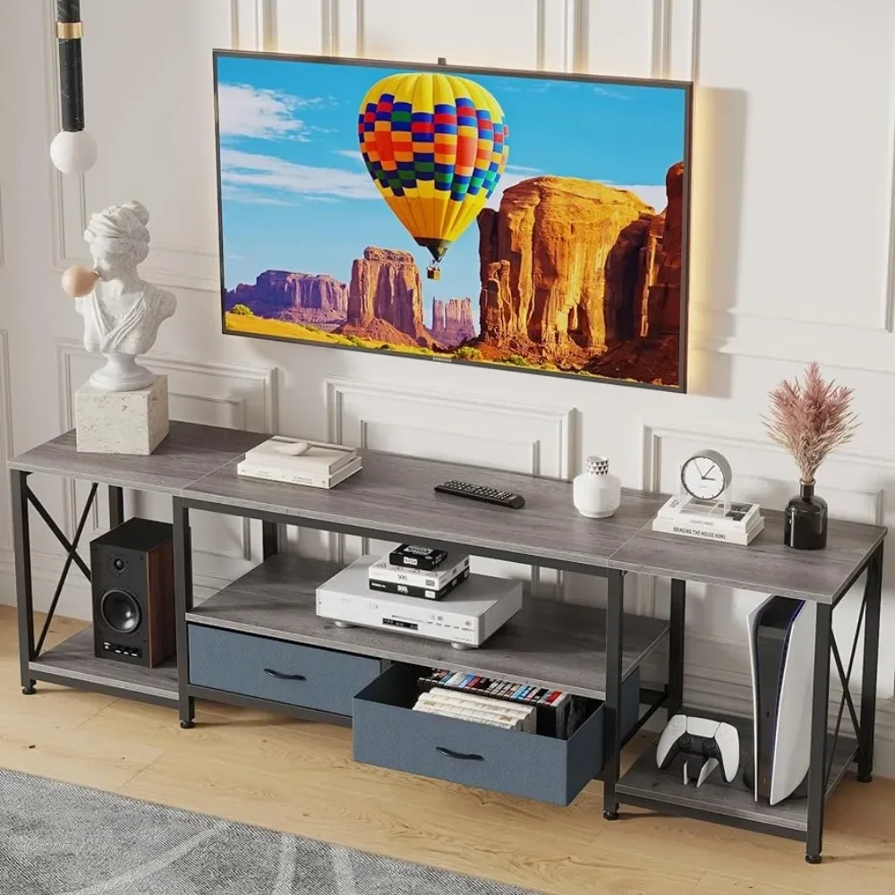 

Tv Stand Bedroom - 63" Gray Furniture Cabinet Living Room Home