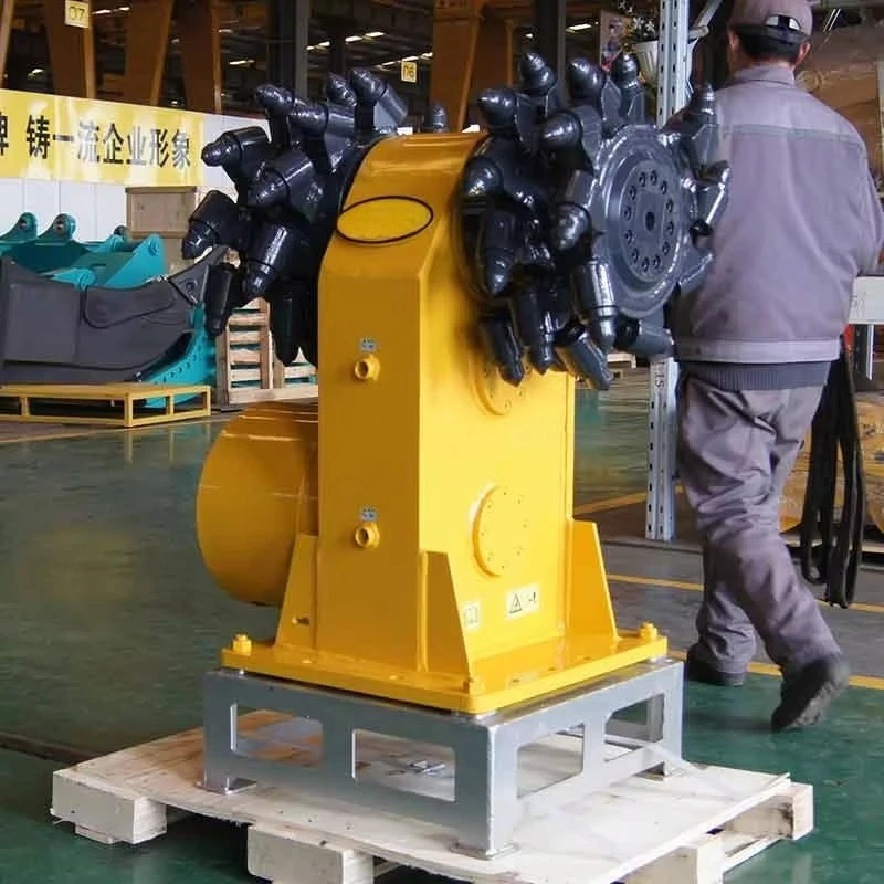 Excavator Rotary Drum Cutter Rock Mining Hydraulic Drum Cutter