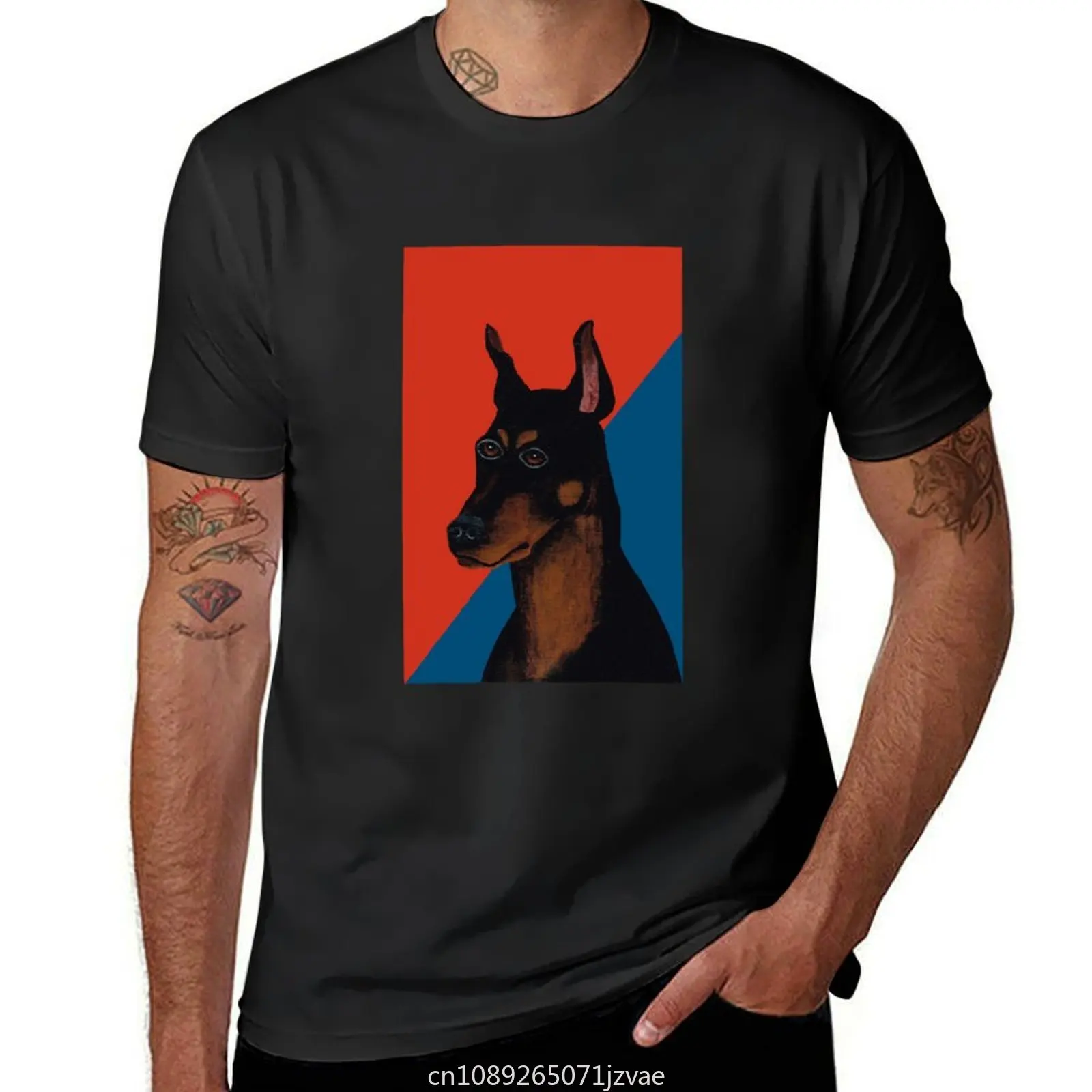 Doberman Don T-shirt quick-drying summer tops tees mens plain t shirts