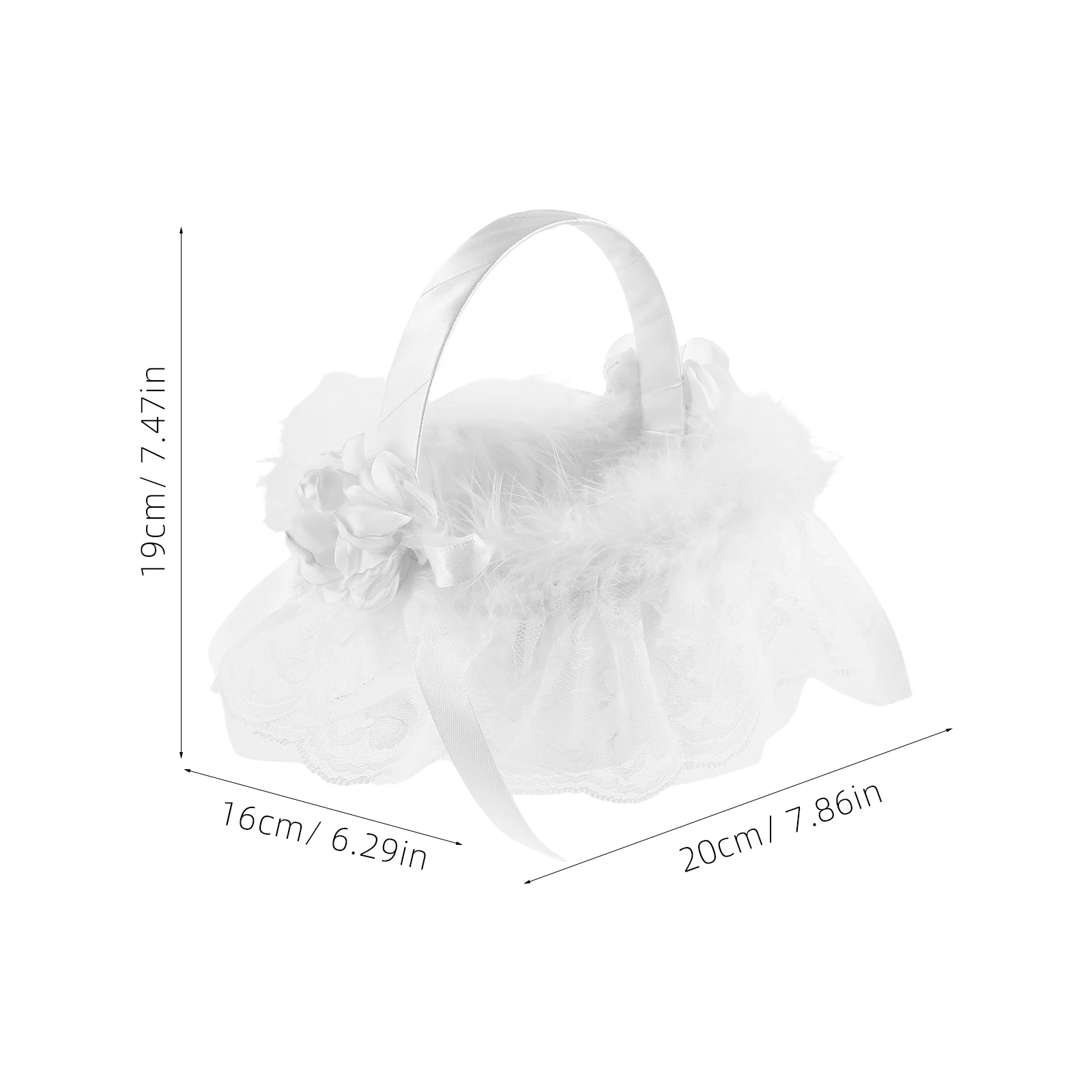 

Wedding Flower Basket Handheld Storage Party Favor Gift Baskets Fabric Ceremony Supplies Bride Elegant Rustic Bridal Decorations