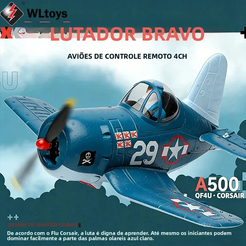 wltoys-xk-a500-f4u-aereo-rc-24g-4ch-caccia-warhawk-con-giroscopio-3d-6g-e-6-assi-aliante-in-schiuma-epp-giocattolo-da-esterno-per-bambini-e-ragazzi