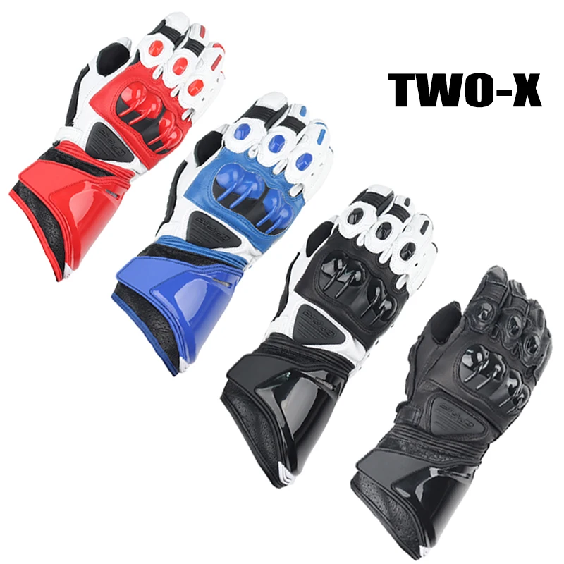 NEW Two-X Gp Pro Motorcycle Gloves Leather Motorbike Sports Race Gloves