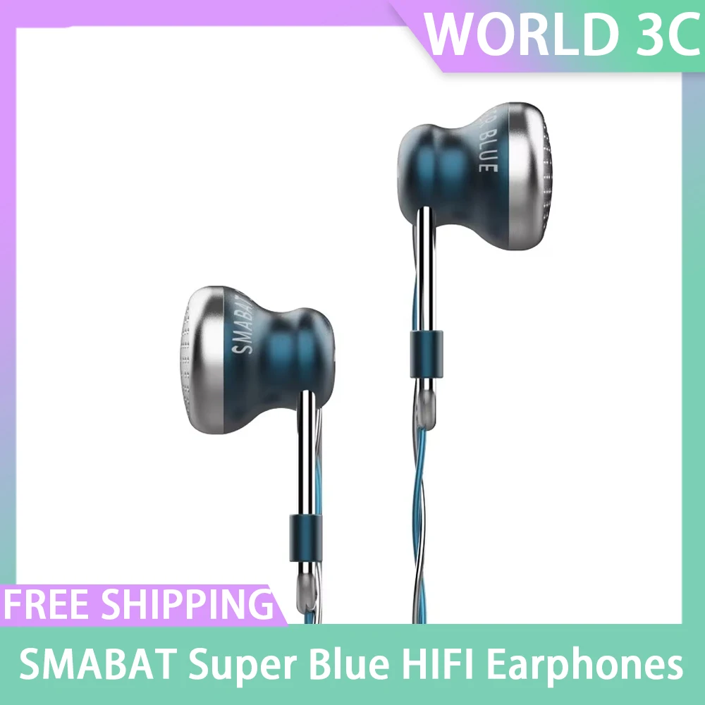 

SMABAT супер синие HIFI наушники проводные игровые наушники лабиринт акустическая структура беруши удобно носить аксессуар для ПК на заказ