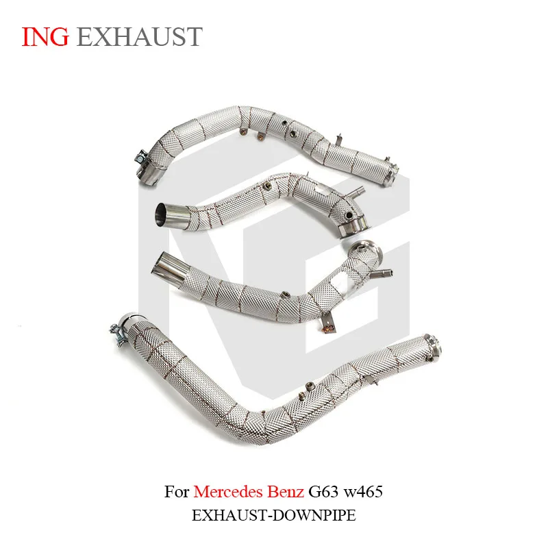 

ING SS304 Downpipe for Mercedes Benz G63 w465 Catalytics Header System Nozzle Engine Exhaust Performance System