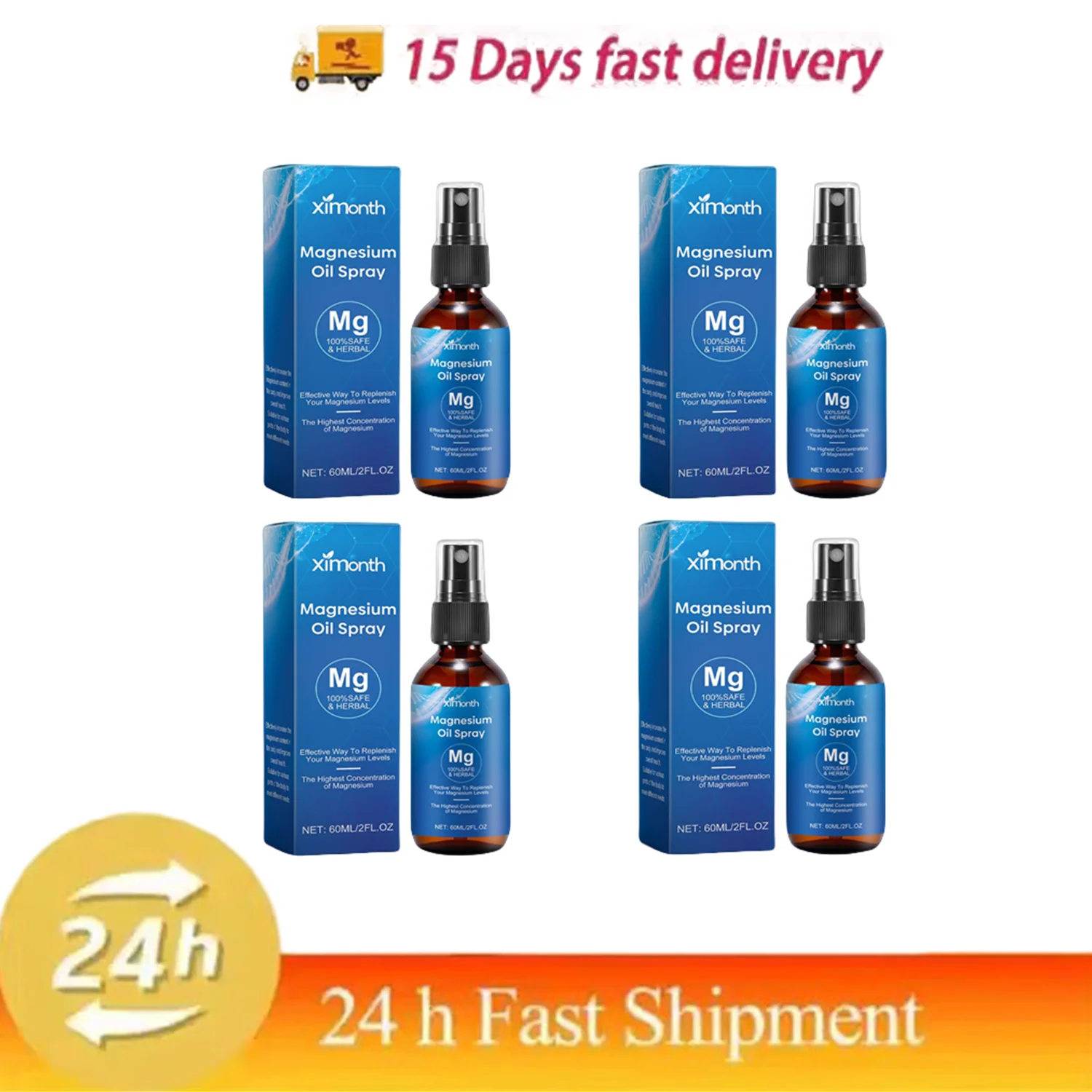 Reines Magnesium-Ölspray, natürlich, lindert Muskeln, Körper, Füße, Angst, Schmerzen, glättend, weichmachend, bessere Schlafqualität, Schönheitshaut