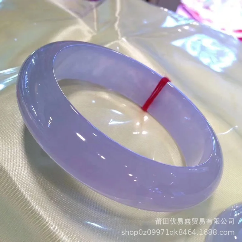 

Myanmar Violet Bracelet Ice-Permeable, Moist, Delicate and Transparent Mine Timber Jade Bracelets