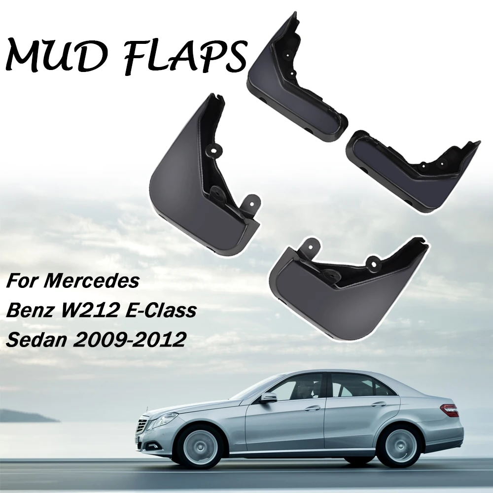 4x For Mercedes Benz E Class E-Class W212 4dr Saloon 2008 - 2013 Mud Flaps Splash Guards Front Rear Mudguards 2009 2010 2012