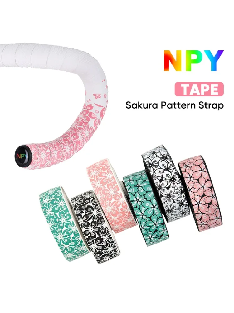 AliExpress Road Bike Bar Tape Soft Bicycle Handlebar Strap Sakura Pattern Anti Slip Bicycle Handles Cover Grip Tape for Road Gravel Cycling