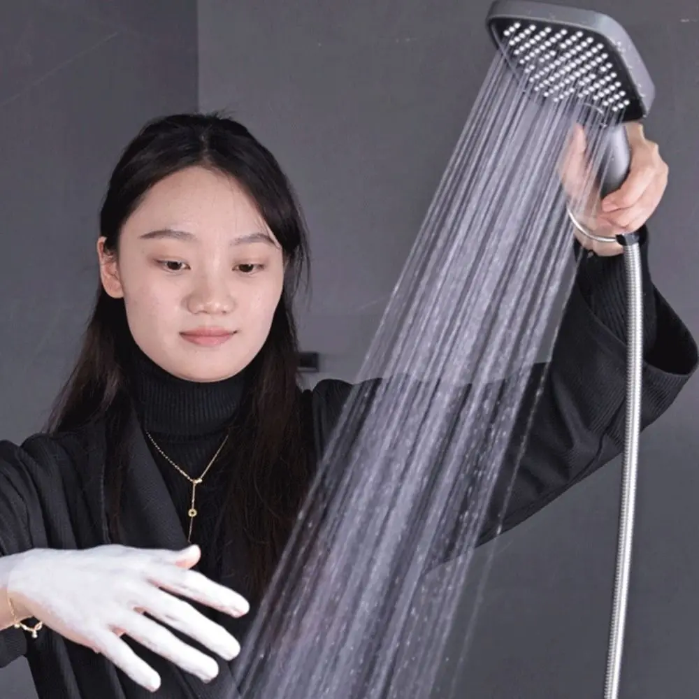 

Прямоугольная душевая насадка под давлением с большой панелью, 3-режимная ручная насадка для душа для ванной комнаты, прочный комплект душевой насадки высокого давления