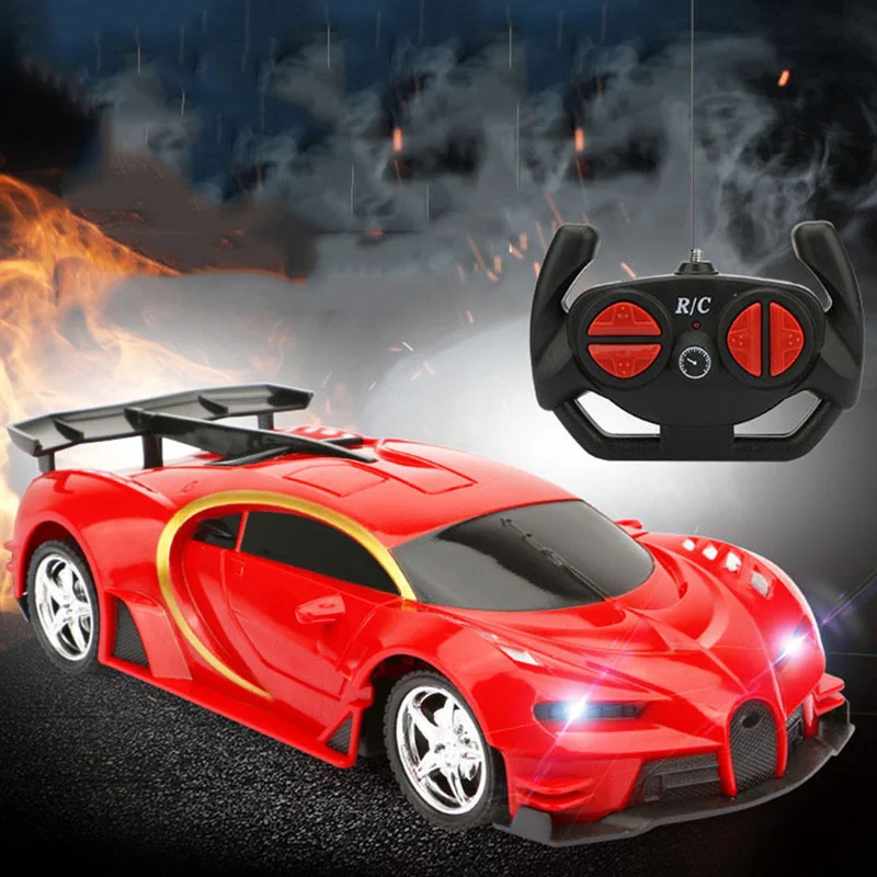 2.4G High speed Drift Four Channel Mini Remote Control Remote Kids Toy Sports Car Model New Year's Birthday Gift Without Battery