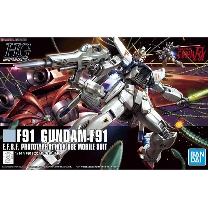 

Bandai Anime Gundam Model Kit HGUC 1/144 F91 Gundam F91 Оригинальный робот-украшение, экшн-игрушка, фигурка, игрушки для мальчиков, подарок для детей