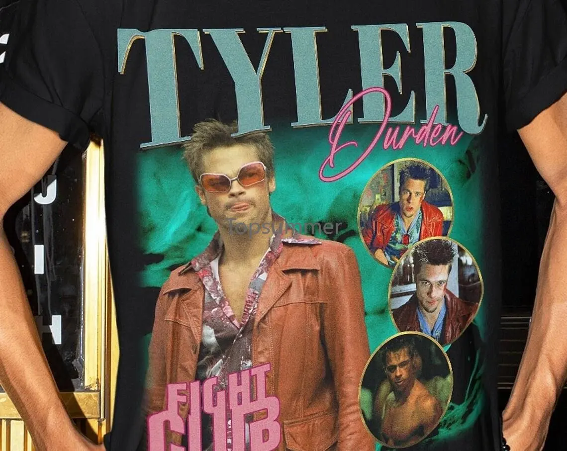 Tyler Durden Shirt Tyler Durden Fight Club Shirt Tyler Durden Retro Shirt Brad Pitt Fight Club Shirt Tyler Durden Homage