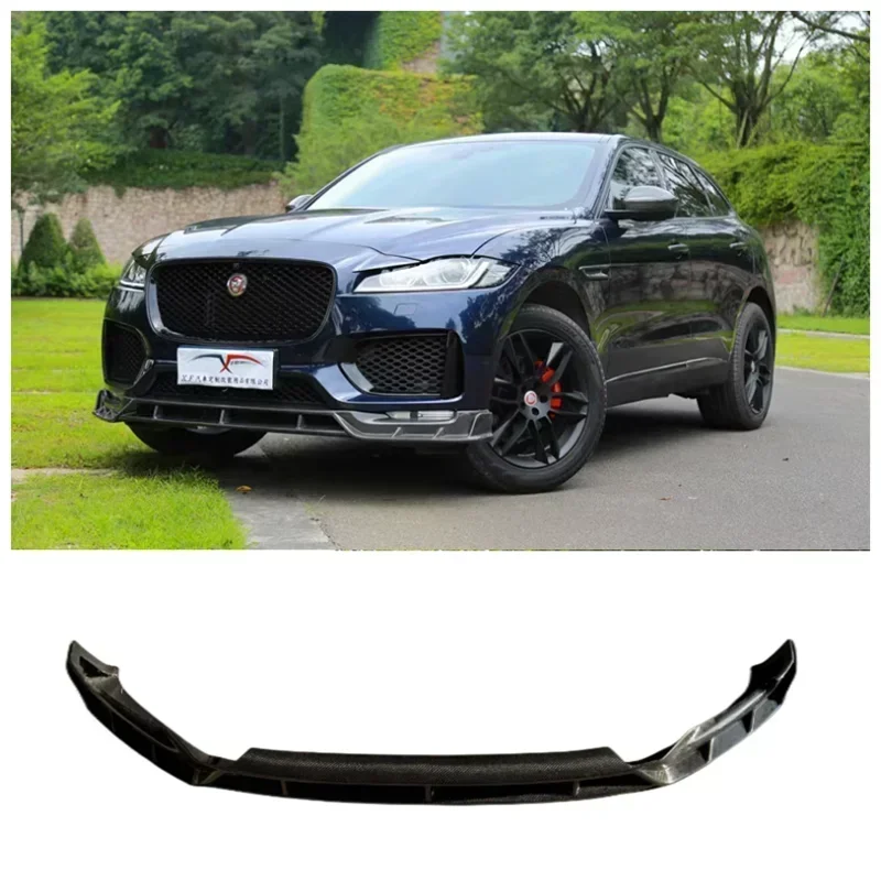 For Jaguar F-PACE 2016 2017 2018 2019 2020 Real Carbon Fiber Trunk Car  Front Bumpers Lip Diffuser Spoiler Body Kit