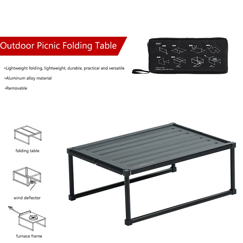 Outdoor Foldable Table Ultralight BBQ Dinner Desk Portable Folding Aluminum Alloy Table for Fishing Hiking Picnic Camping Table